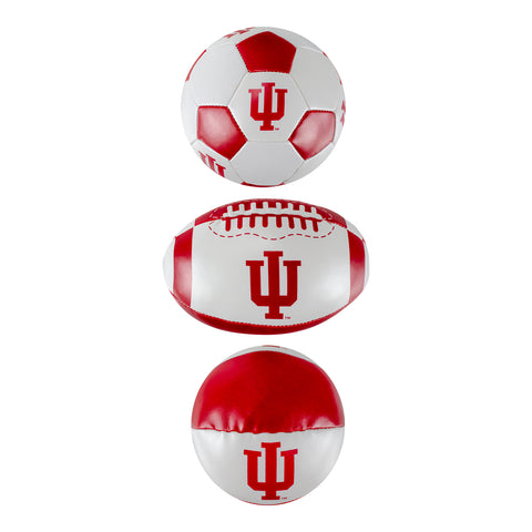 Indiana Hoosiers 3 Pack Mini Balls - 3 Pack Front View