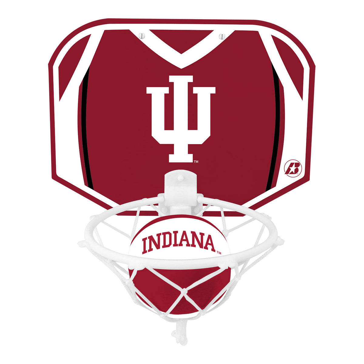 Indiana Hoosiers Basketball Hoop Set - front view