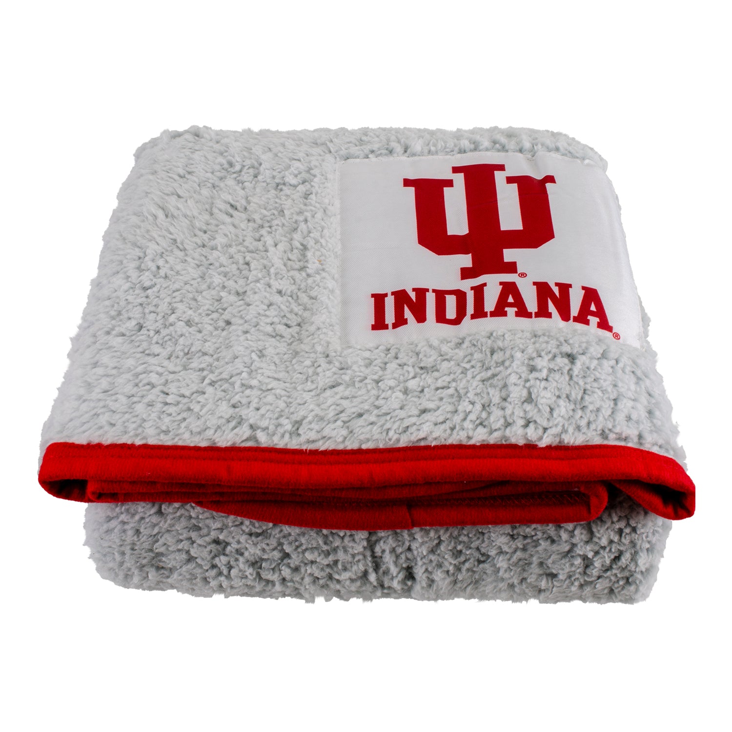 Indiana Hoosiers 50X60 Grey Blanket - Folded View