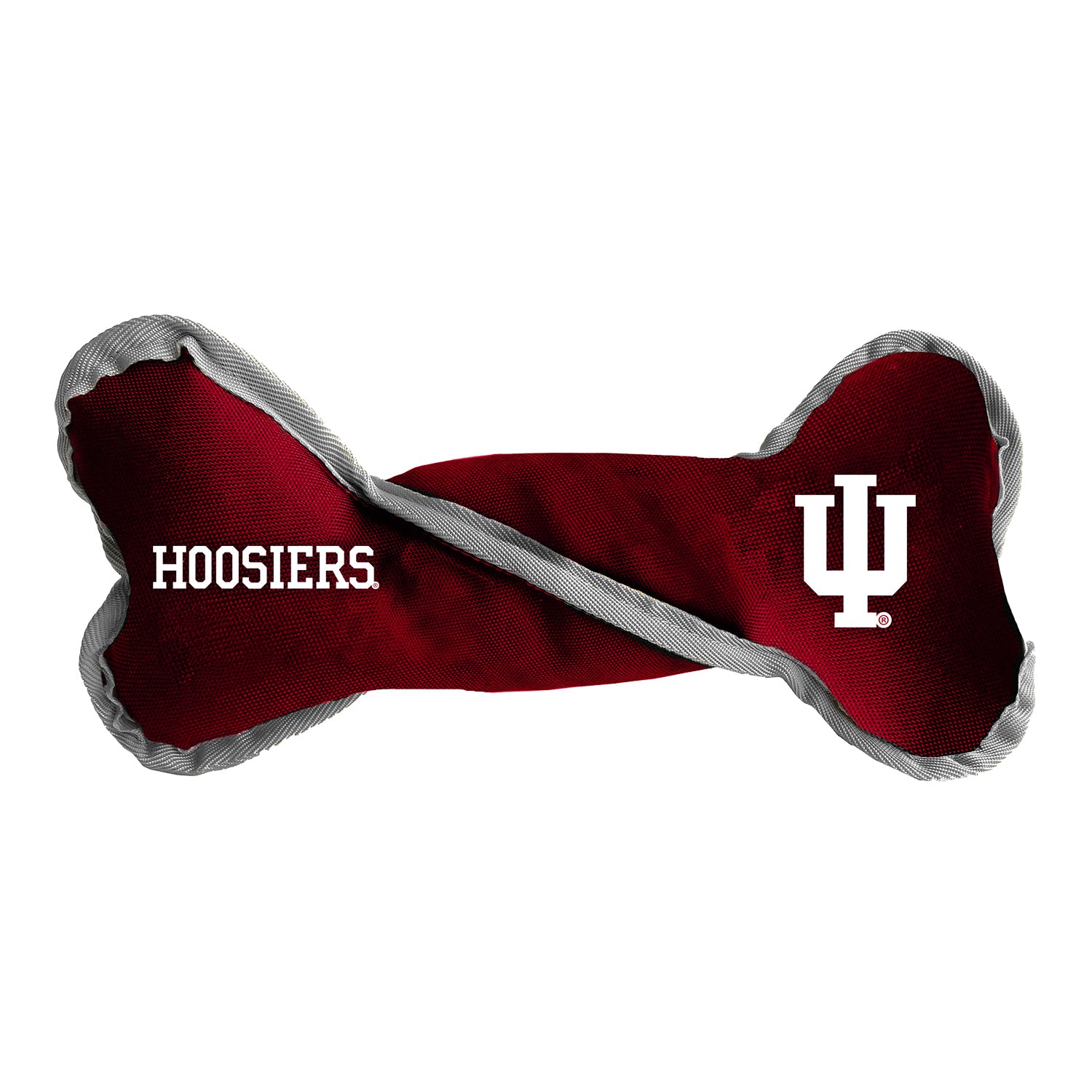 Indiana Hoosiers Pet Tug Bone - Front View