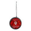 Indiana Hoosiers Stain Glass Basketball Ornament - Front View