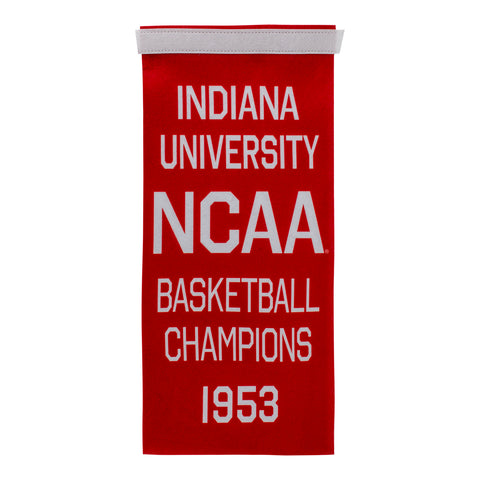 Indiana Hoosiers 8"x18" Basketball Championship Banners - 1953 Banner