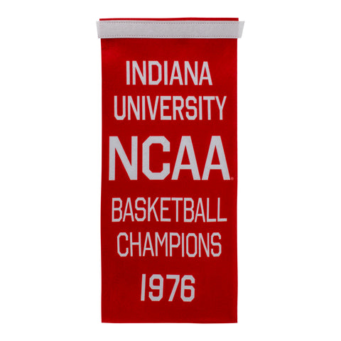 Indiana Hoosiers 8"x18" Basketball Championship Banners - 1976 Banner