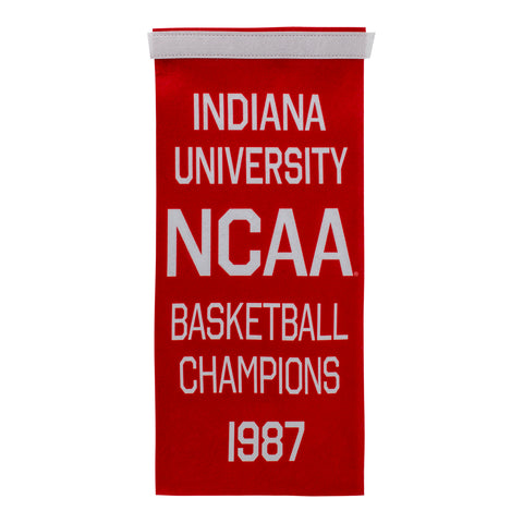 Indiana Hoosiers 8"x18" Basketball Championship Banners - 1987 Banner