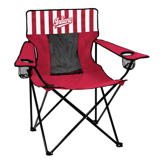 Indiana Hoosiers Elite Candy Stripe Chair - Crimson - Front View