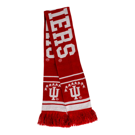 Indiana Hoosiers Soccer Crimson Scarf - Folded View