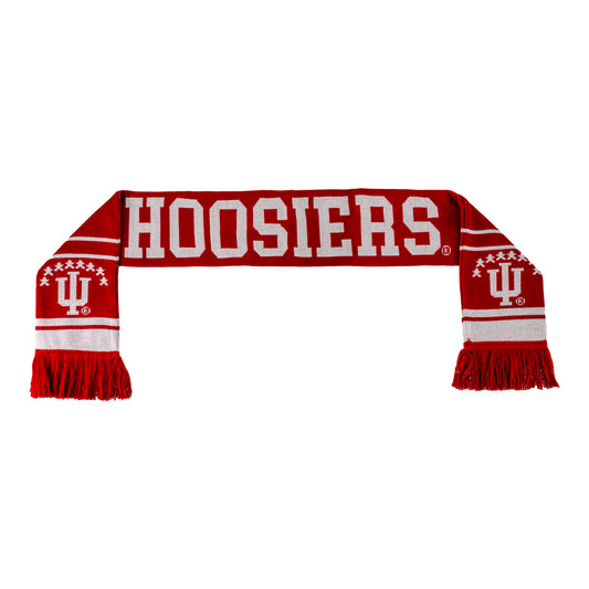 Indiana Hoosiers Soccer Crimson Scarf - Script View