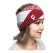 Indiana Hoosiers Cross Crimson and White Headband - Front View