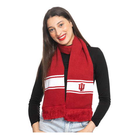 Indiana Hoosiers Crimson and White Stripe Scarf