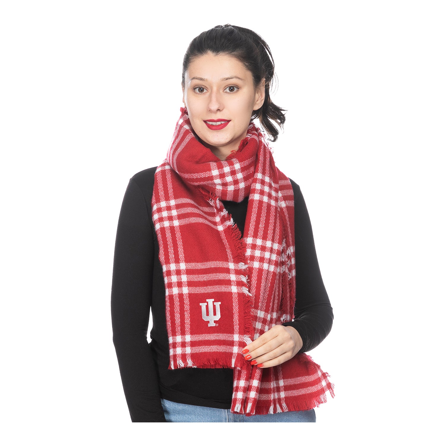 Indiana Hoosiers Blanket Scarf - Front View