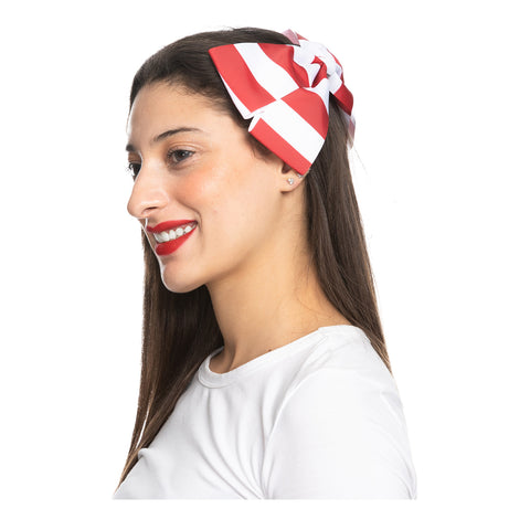 Indiana Hoosiers Youth Candy Stripe Hair Bow - Side View