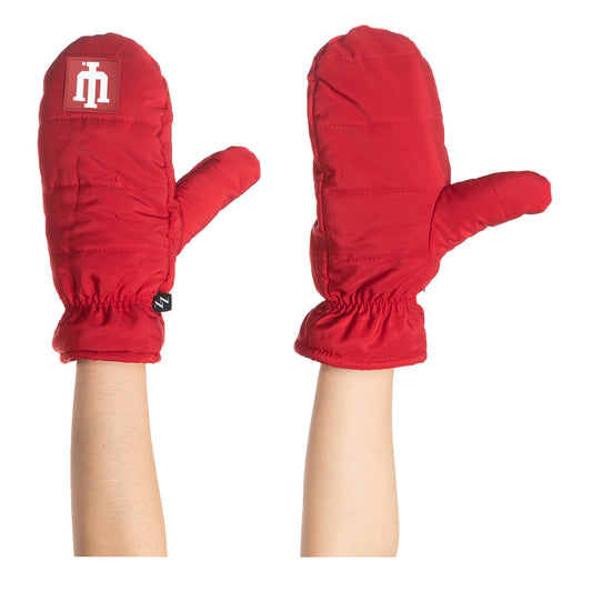 Indiana Hoosiers Puffer Mitten Crimson Gloves - Front View