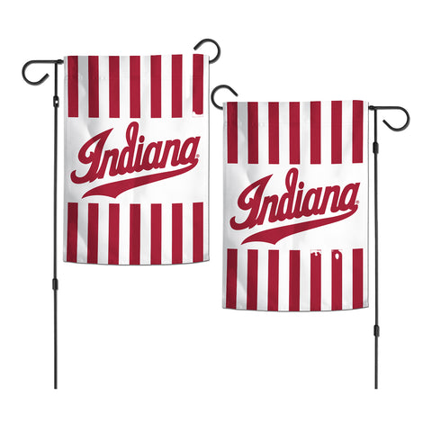 Indiana Hoosiers Candy Stripe 12.5 x 18 Garden Flag - Front View