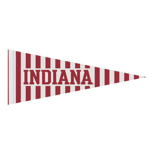 Indiana Hoosiers Candy Stripe 12 x 30 Pennant - Front View