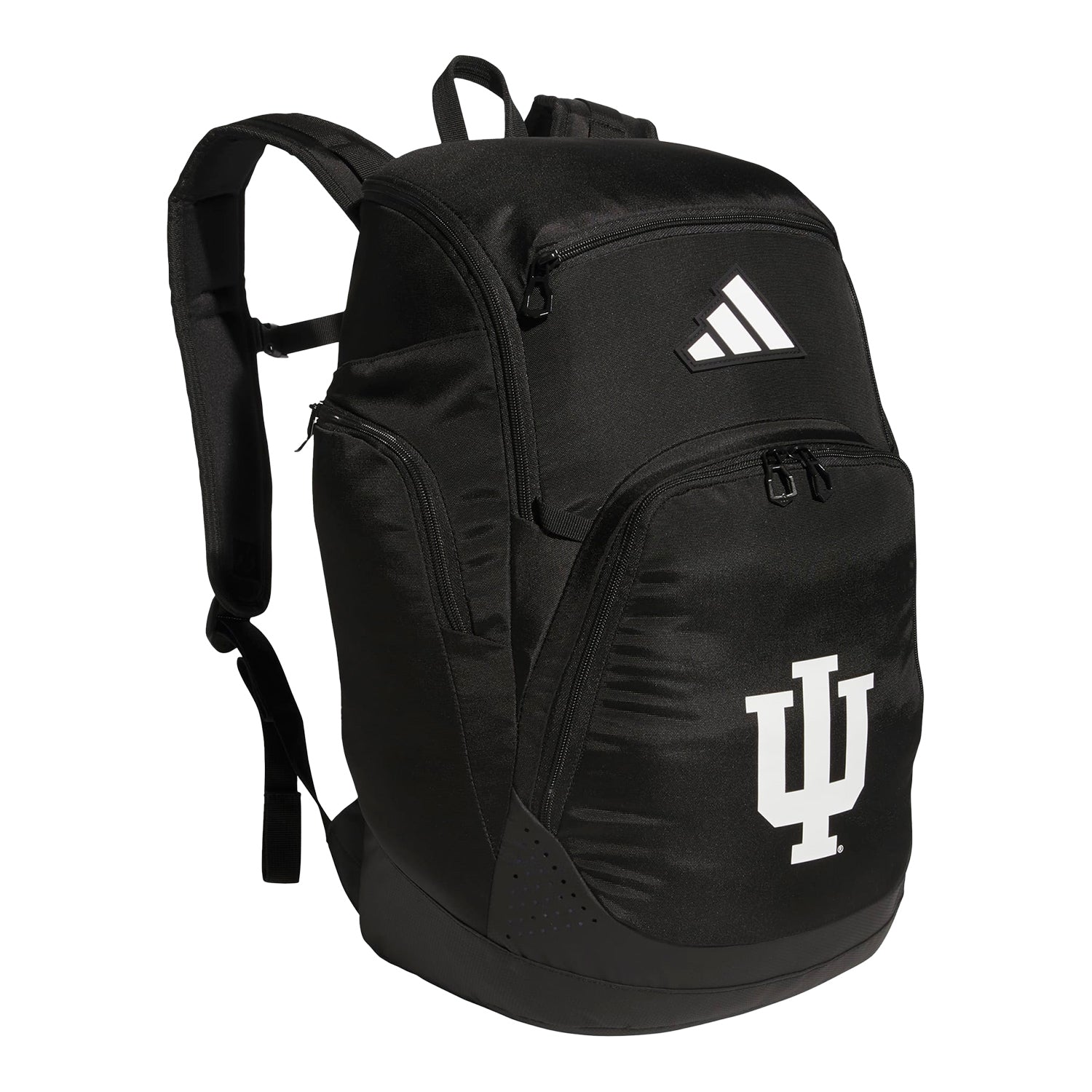 Indiana Hoosiers Adidas 5 Star Team Black Backpack - Front View