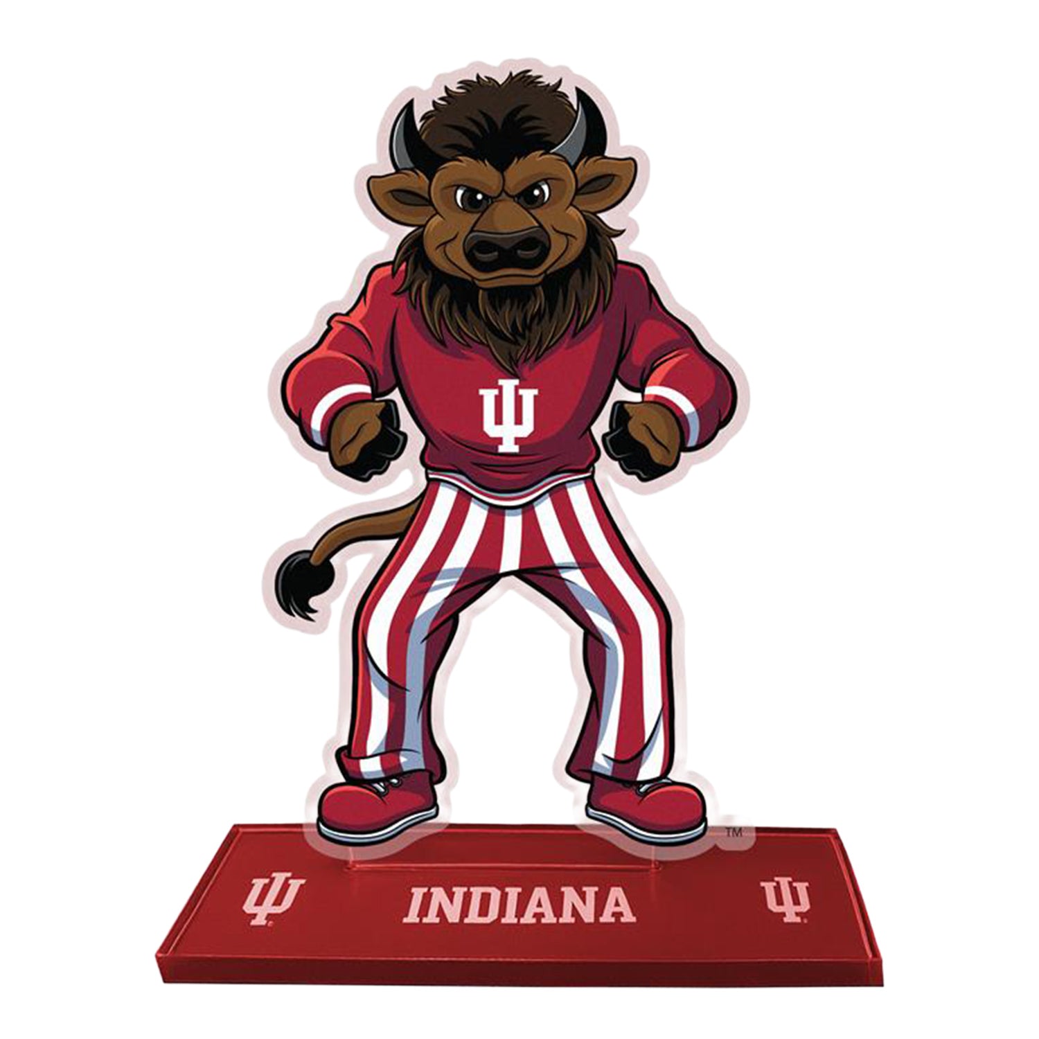 Indiana Hoosiers Hoosier the Bison Acrylic Standout - Front View