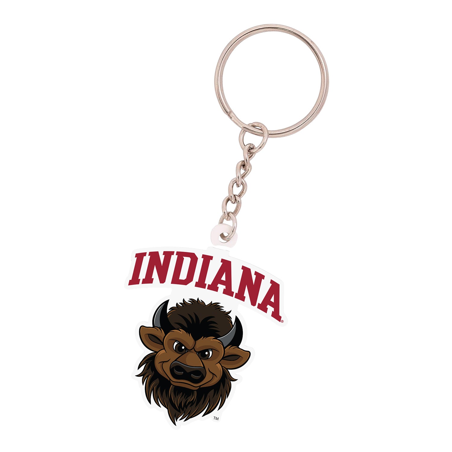 Indiana Hoosiers Hoosier the Bison Acrylic Keychain - Real View