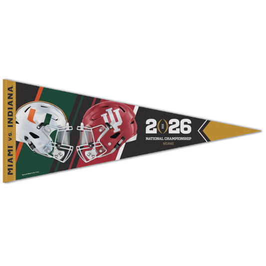 Indiana Hoosiers CFP 2025-2026 Match Up Pennant