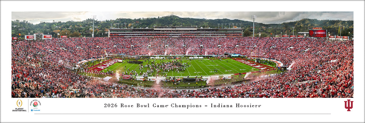 Indiana Hoosiers 2026 Rose Bowl Champions Unframed Panorama