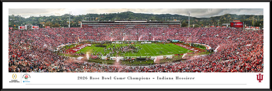 Indiana Hoosiers 2026 Rose Bowl Champions Standard Frame Panorama