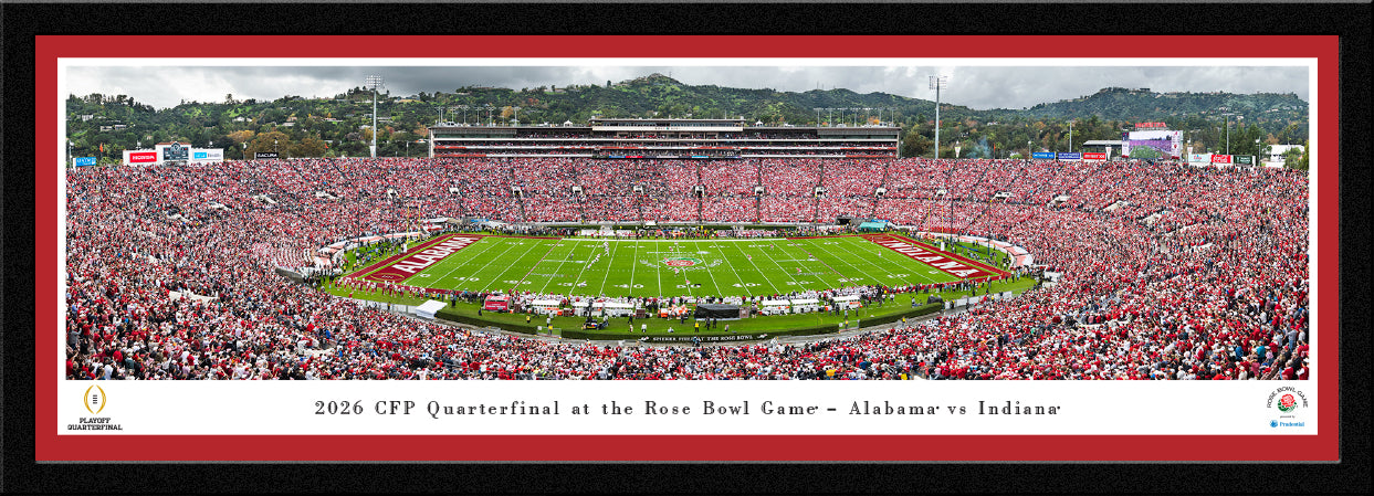 Indiana Hoosiers 2026 Rose Bowl Game vs Alabama Select Frame Panorama