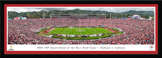 Indiana Hoosiers 2026 Rose Bowl Game vs Alabama Select Frame Panorama