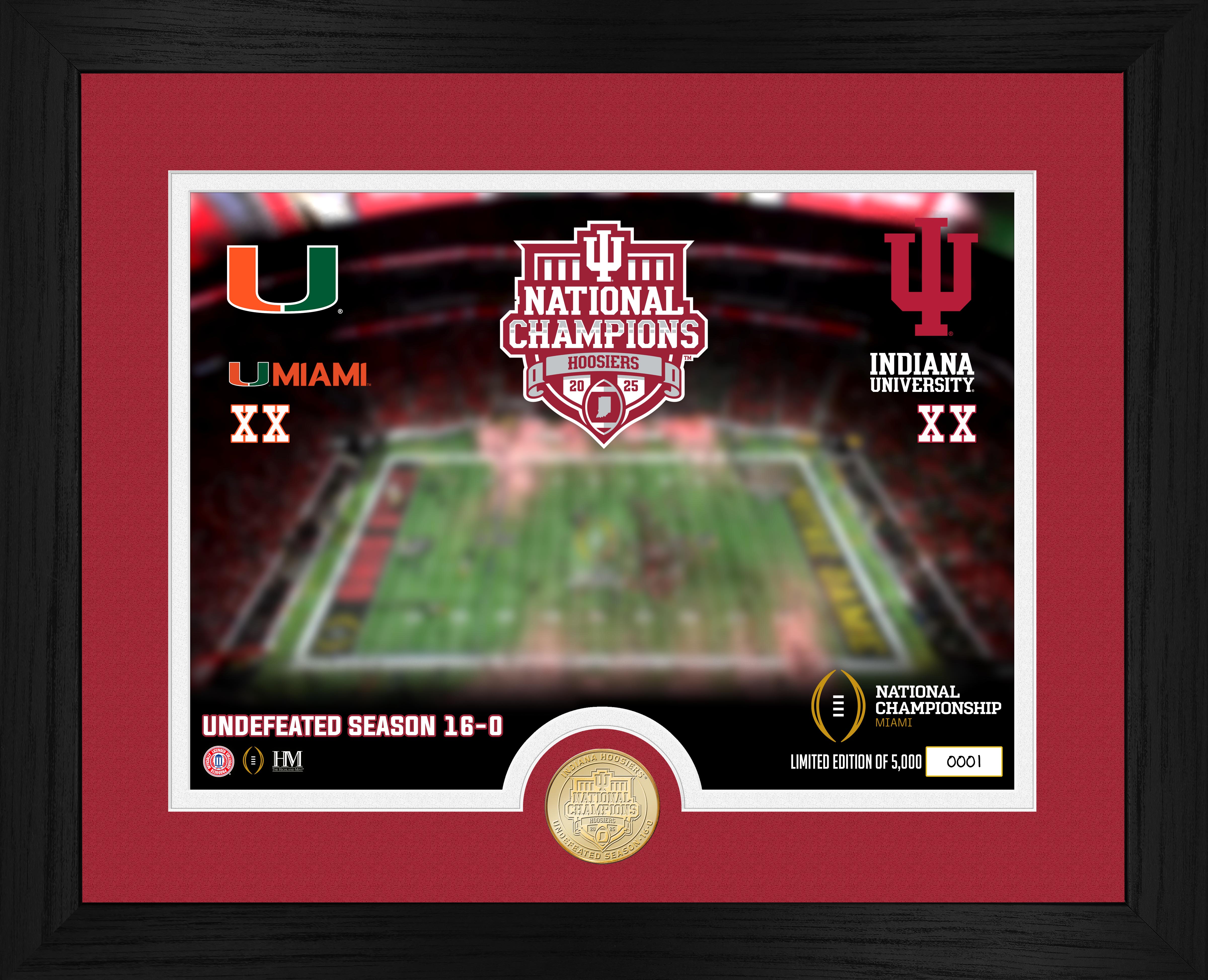 Indiana Hoosiers 2025-26 CFP National Champions Celebration Bronze Coin Photo Mint