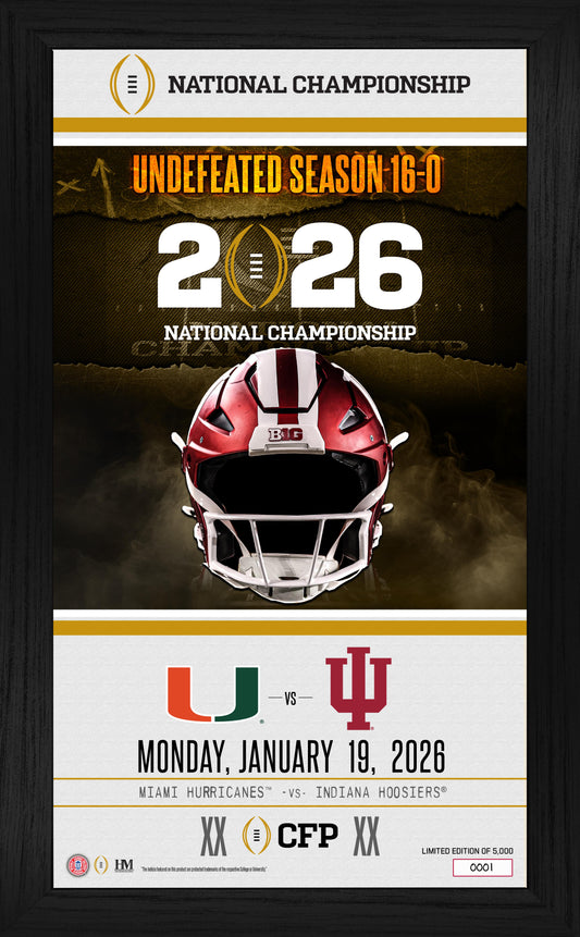 Indiana Hoosiers 2025-26 CFP National Champions Game Day Frame