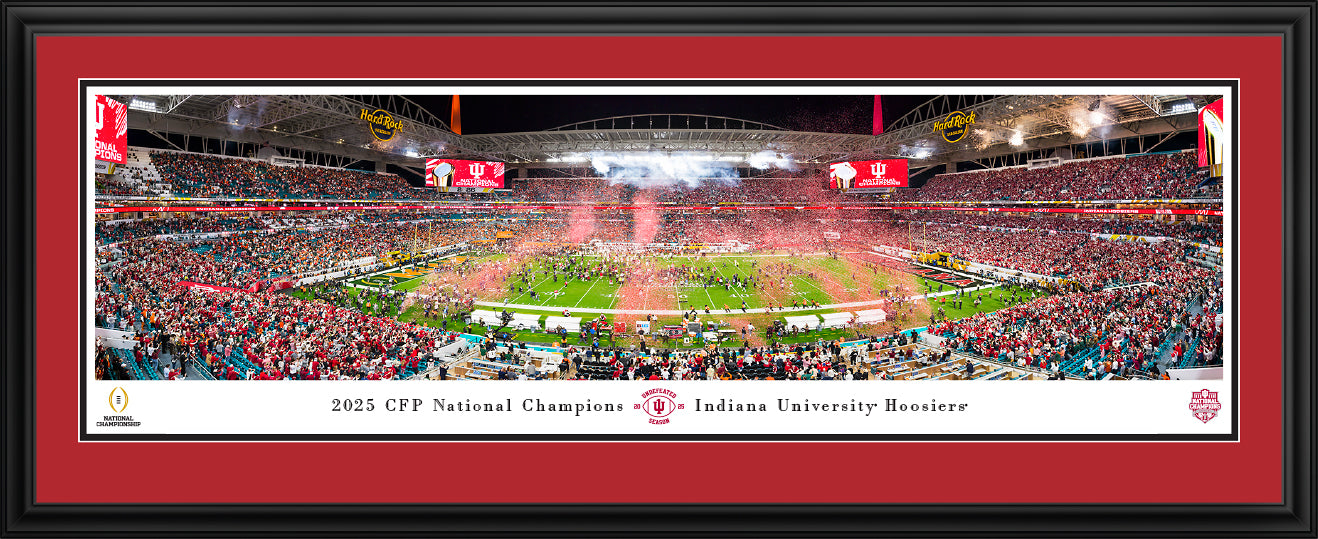 Indiana Hoosiers 2025 Undefeated National Champions - Deluxe Frame