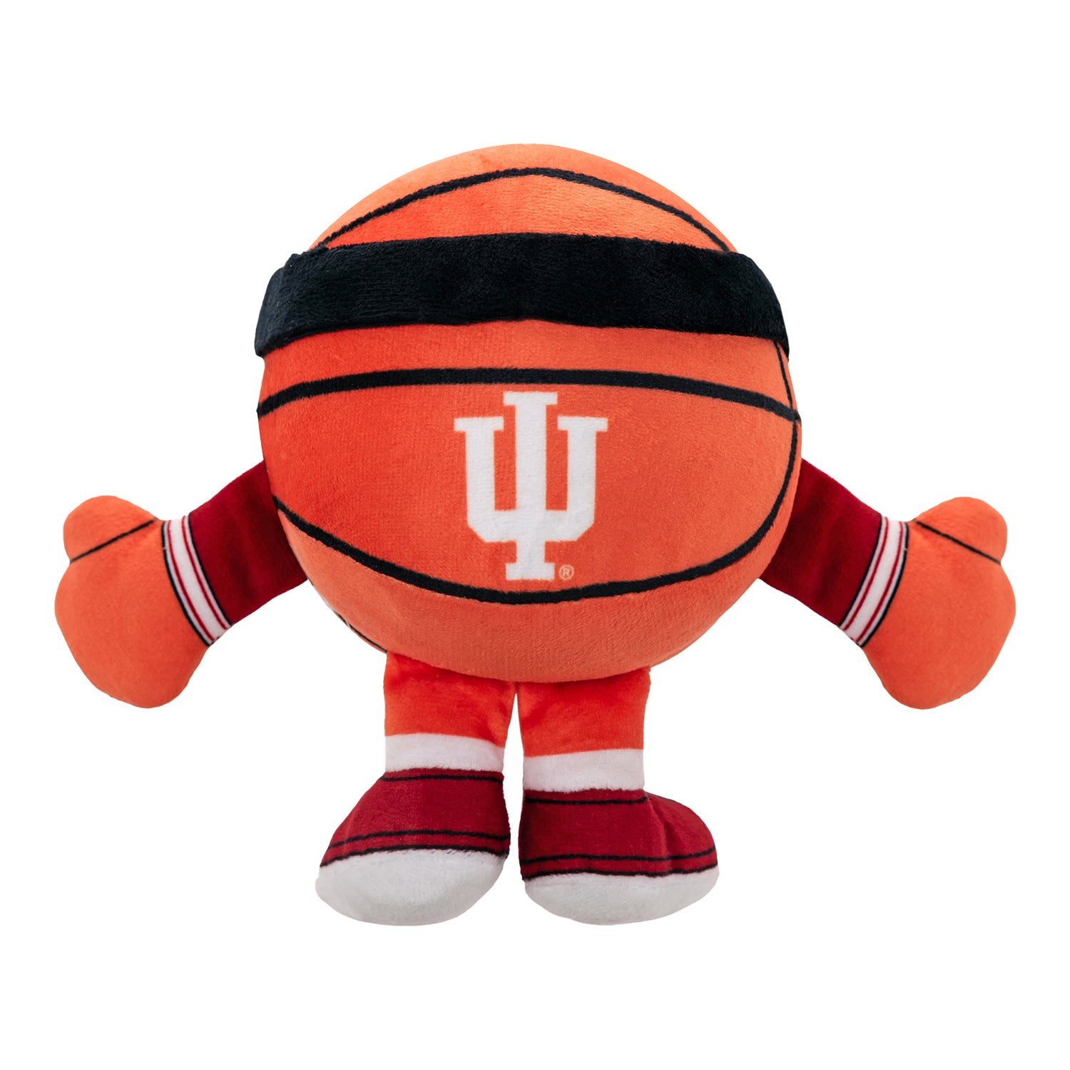 Indiana Hoosiers Basketball Kuricha Orange Plush - Back View
