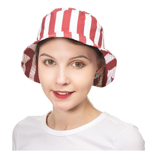 Indiana Hoosiers Youth Candy Stripe Bucket Hat - Front View