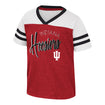 Toddler Girls Indiana Hoosiers Summer V-Neck Crimson T-Shirt - Front View