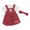 Infant Indiana Hoosiers Legend Dress and Onesie Set- Crimson/White - Front View