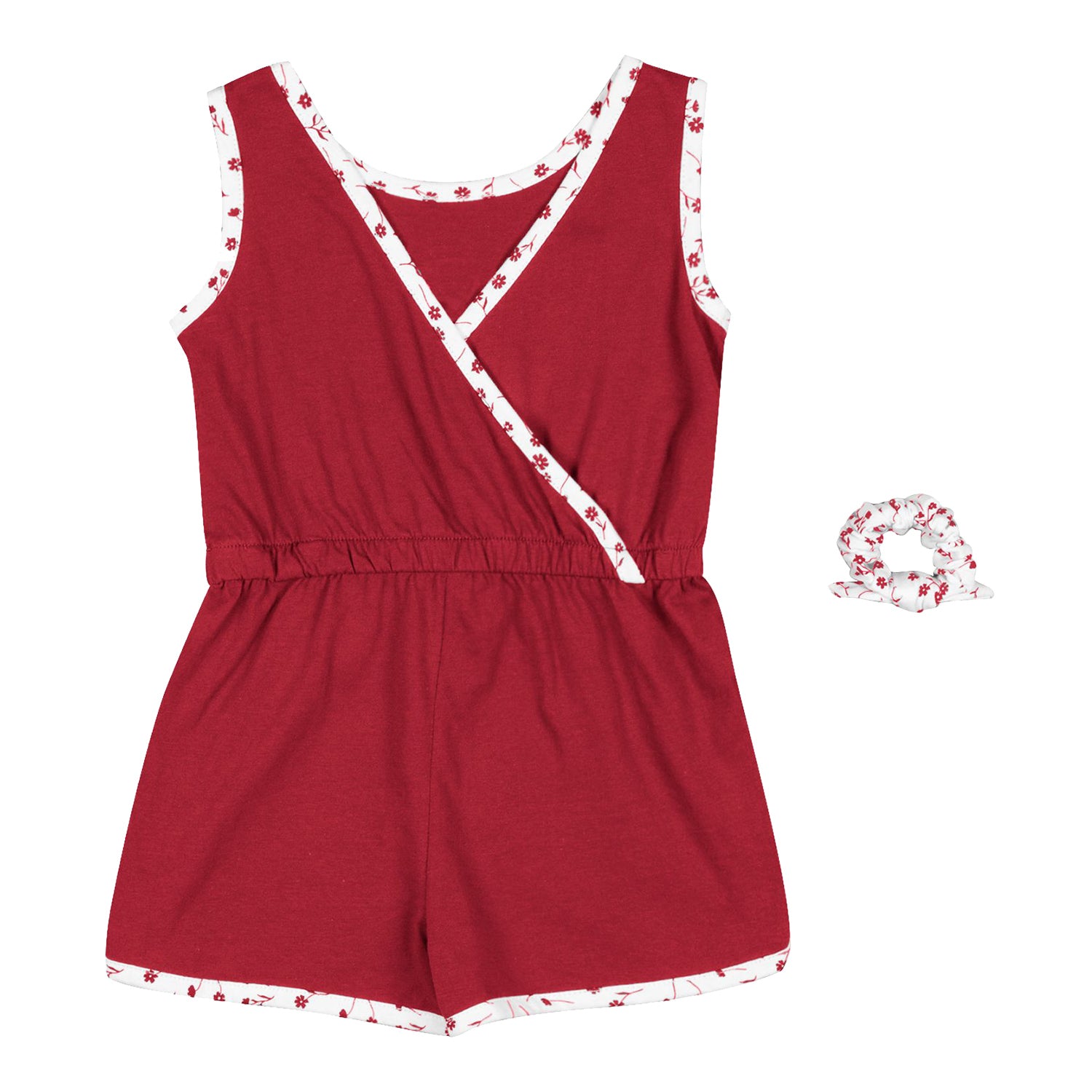 Girls Indiana Hoosiers Scoops Ahoy Crimson Romper - Full Back View