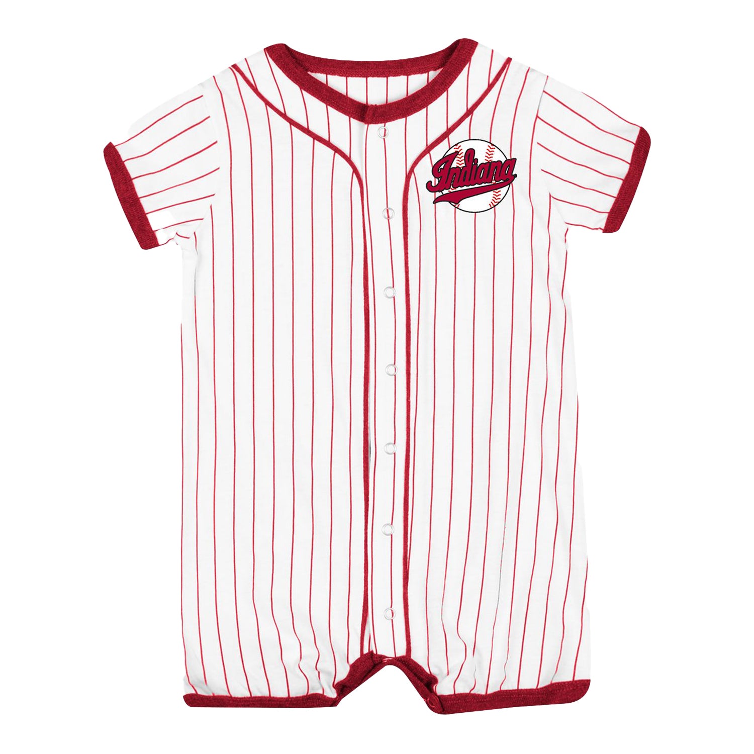 Infant Indiana Hoosiers Dusty Crimson Romper - Front View