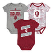 Indiana Hoosiers Newborn Commic 3 Pack Onsies