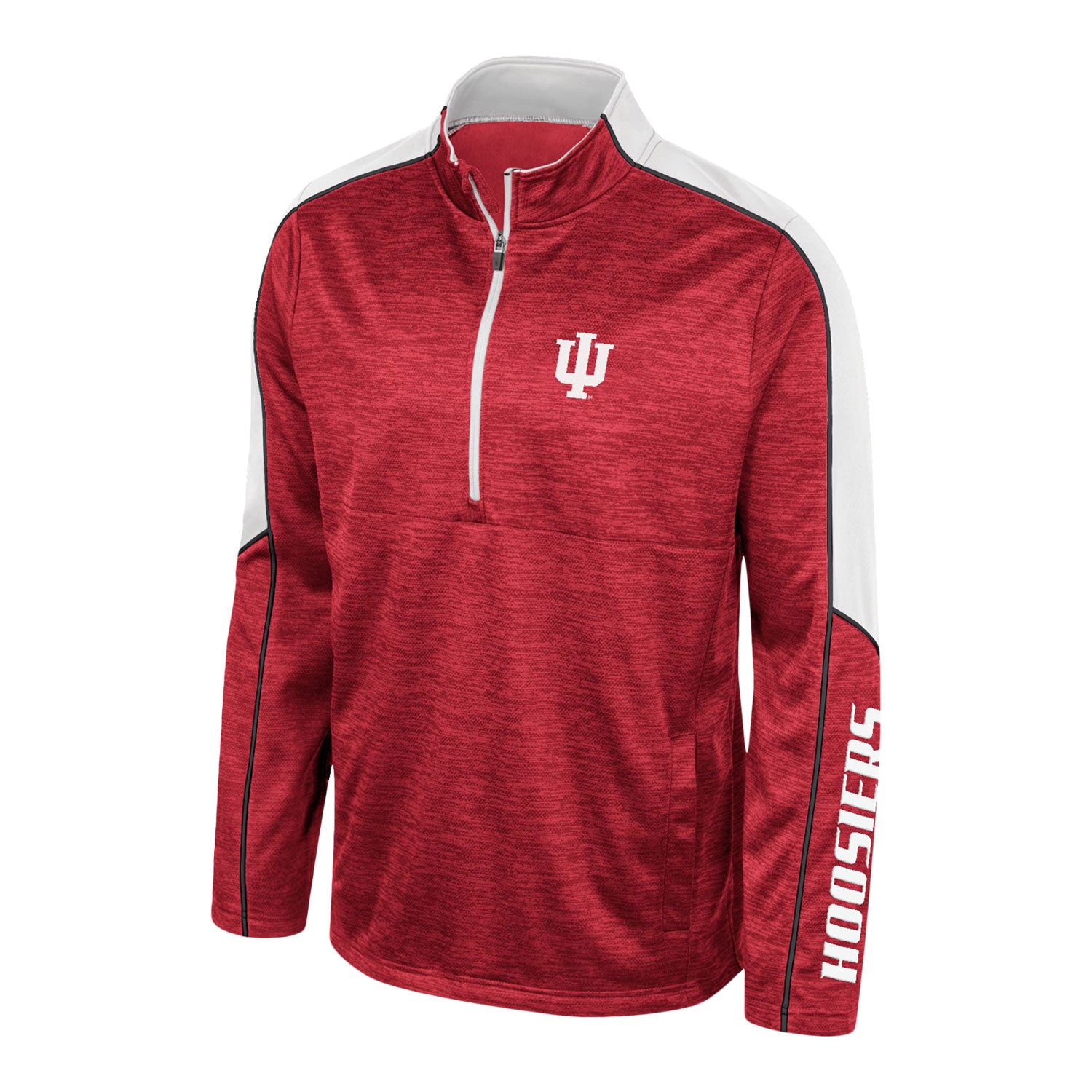 Youth Indiana Hoosiers Kyle Crimson 1/4 Zip Jacket - Front View