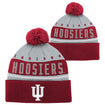 Youth Indiana Hoosiers Redzone Jacquard Crimson Knit Hat - Full View
