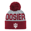 Infant Indiana Hoosiers Jacquard Crimson Grey Knit Hat - Front View