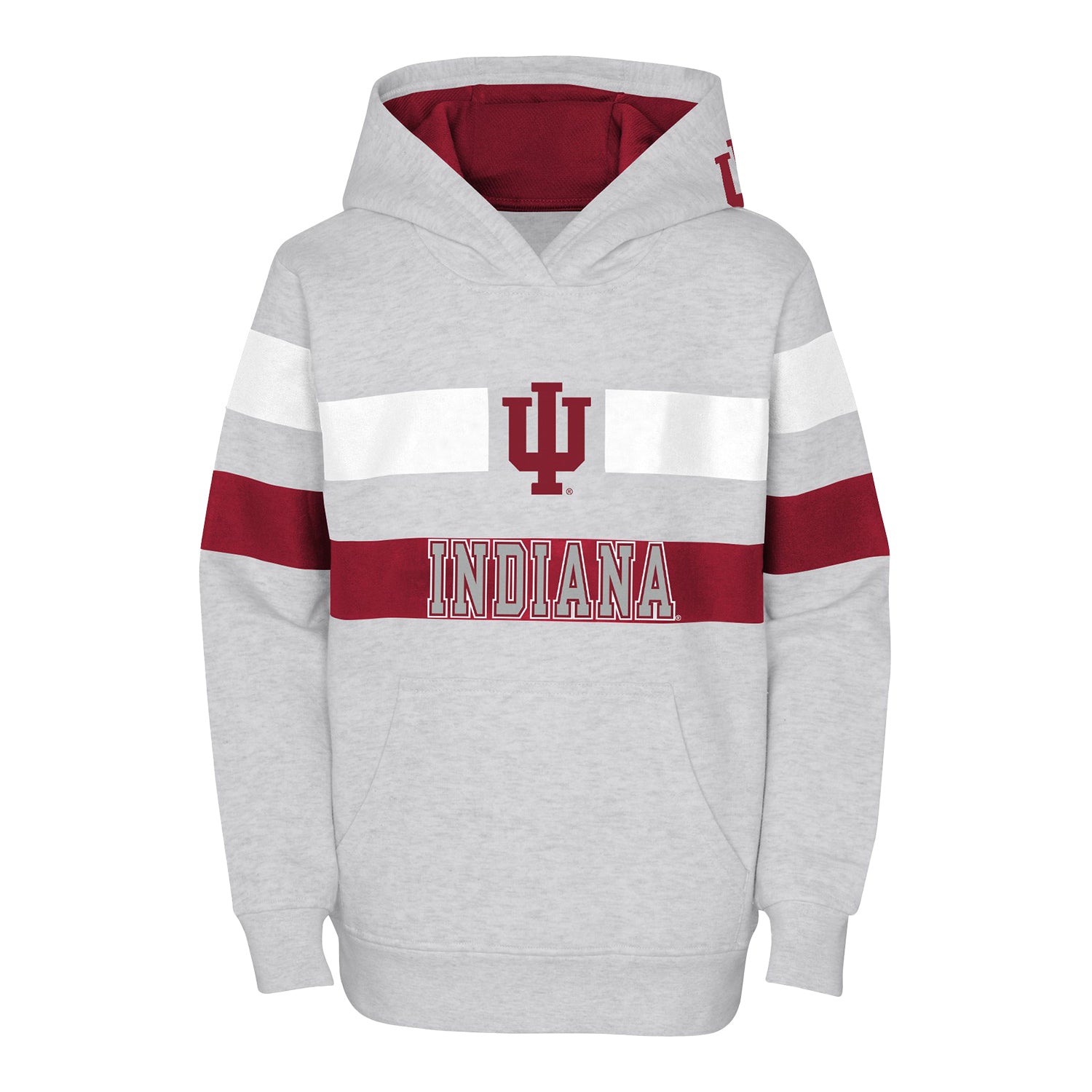 Youth Indiana Hoosiers Dynamic Duo Hooded Grey Sweatshirt Official