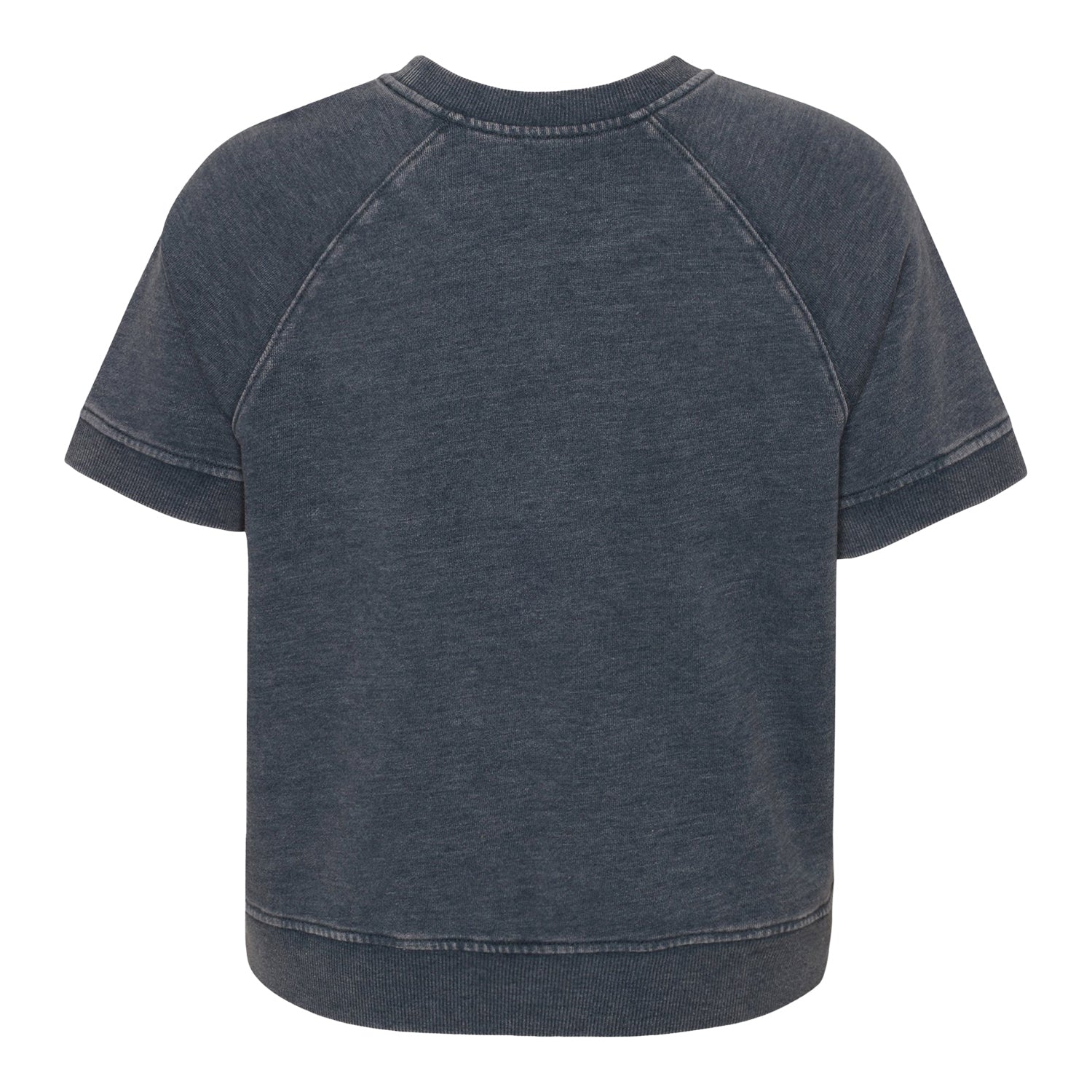 Girls Indiana Hoosiers Cheer Squad Crewneck Short Sleeve Grey Sweatshirt - Back View