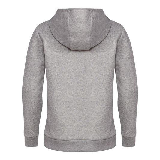Youth Indiana Hoosiers Adidas Top Recruit Fleece Grey Hooded Sweatshirt - Back View