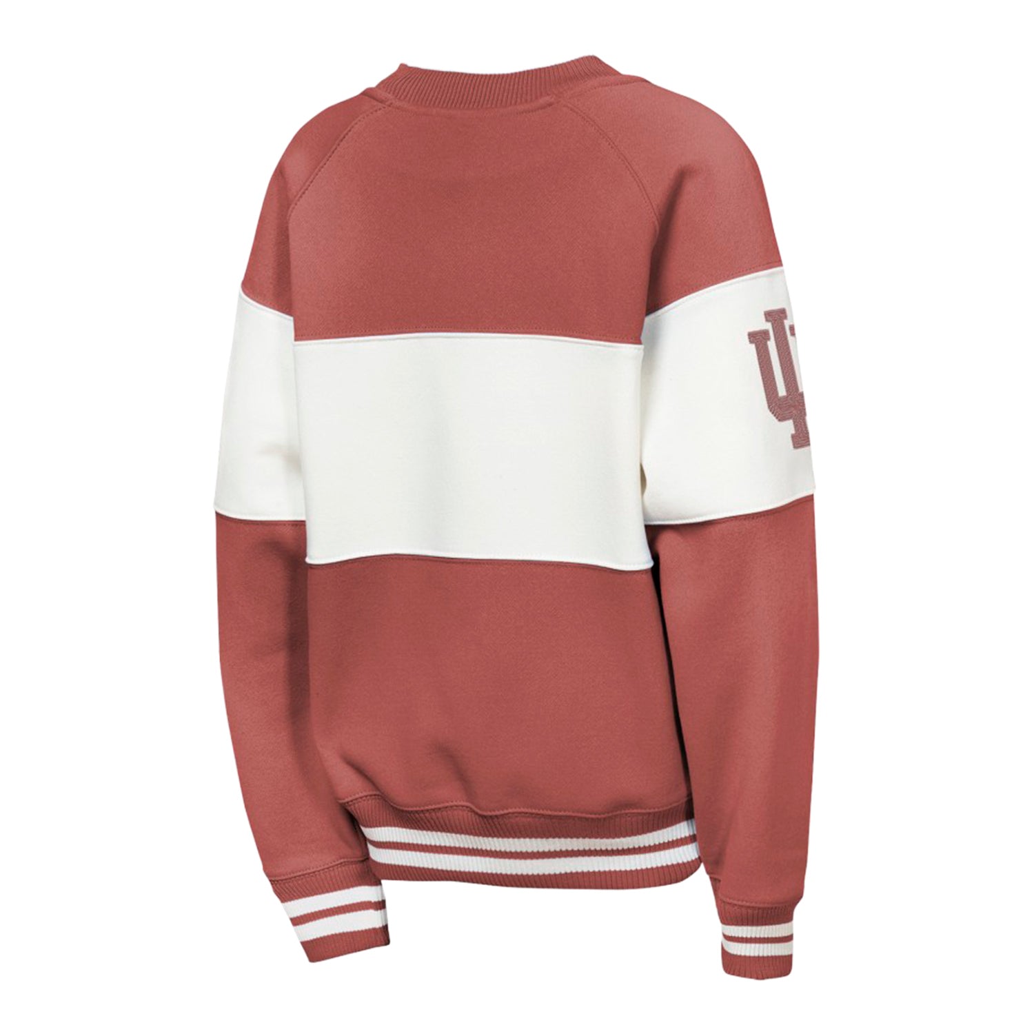 Indiana Hoosiers Youth Color Blocked Crewneck - Back View