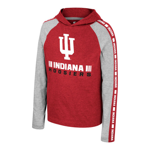 Youth Indiana Hoosiers Ned Crimson Hood - Front View