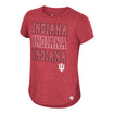 Youth Girls Indiana Hoosiers Hathaway Scarlet T-Shirt - Front View