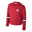 Indiana Hoosiers Girls Hooded Crimson Long Sleeve T-Shirt - Front View