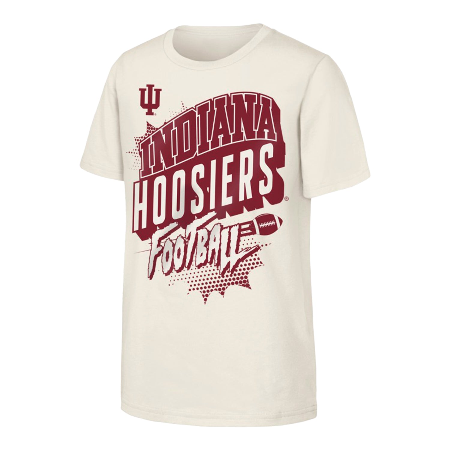 Indiana Hoosiers Youth Football Comic T-Shirt - Front View