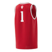 Indiana Hoosiers Youth Adidas Swingman Basketball #1 Crimson Jersey - Back View