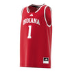 Indiana Hoosiers Youth Adidas Swingman Basketball #1 Crimson Jersey - Front View