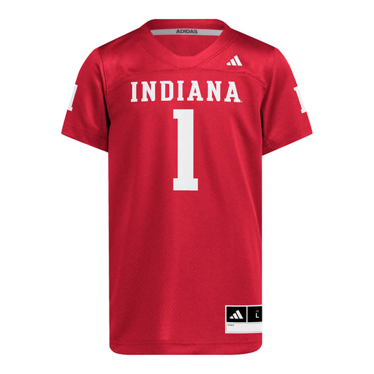 Youth Indiana Hoosiers Adidas #1 Replica Jersey - Front View